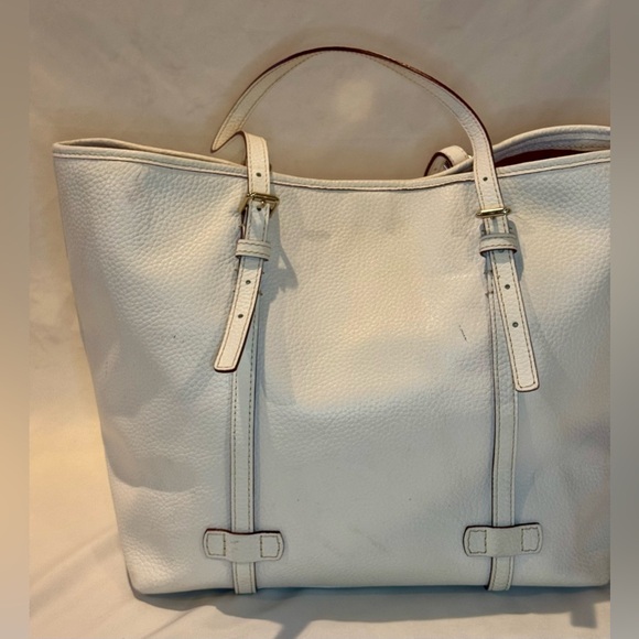 Dooney & Bourkey Pebble Grain Large Tote in White - Picture 3 of 9